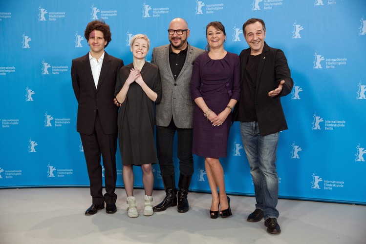 Ekipa 'Pod elektrycznymi chmurami' w Berlinie: Louis Franck, Viktoriya Korotkova, Piotr Gasowski, Anastasiya Melnikova i Merab Ninidze