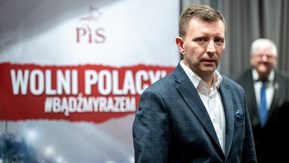 Łukasz Schreiber podczas spotkania z mieszkańcami Bydgoszczy, 28 stycznia 2024 r.