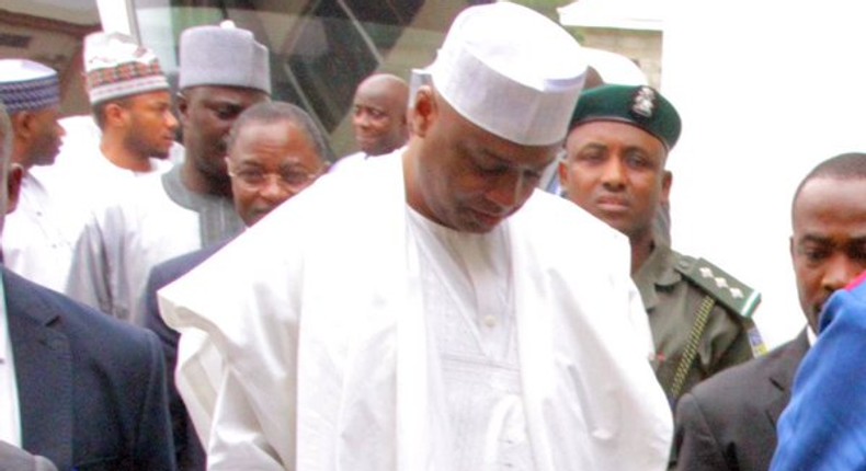 Senate President, Bukola Saraki at the Code of Conduct Tribunal (CCT) on March 24, 2016.