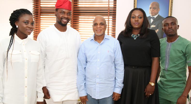 From left: Senior Manager Communication, Red Media Africa, Sola Obagbemi; Founding Partner, Red Media Africa, Adebola Williams; Chairman, Troyka Holdings, Mr Biodun Shobanjo; and Senior Consultant,The Quadrant Company, Mrs Tosin Adefeko, during a courtesy to the Chairperson of the upcoming Red Summit event taking place at Harbour point on the 15th of October, 2015