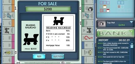 Screen z gry "Monopoly by Parker Brothers"
