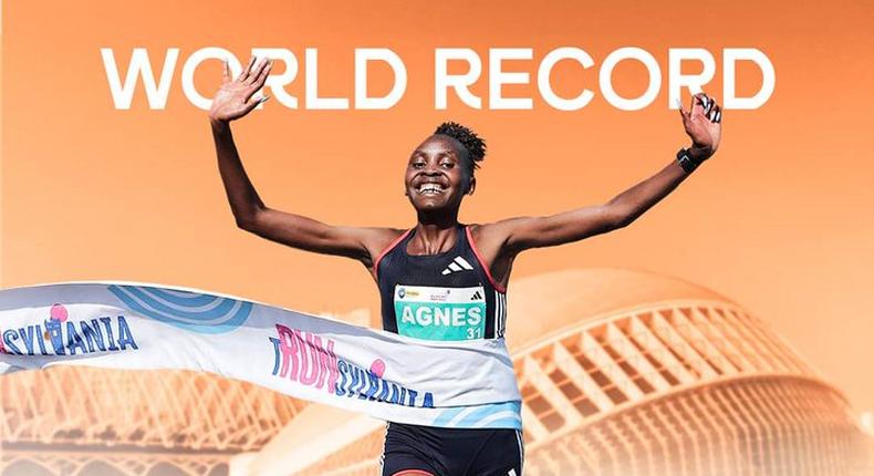 Agnes Ngetich makes history, sets new 10,000m record