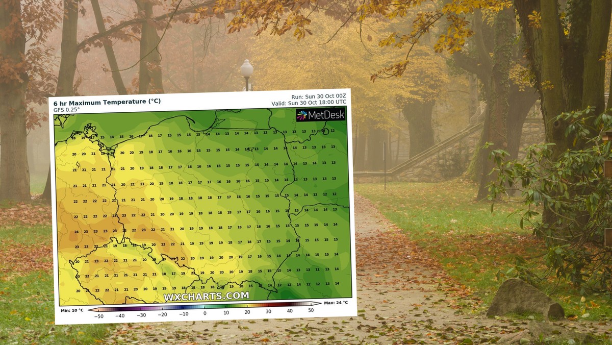 Pogoda na dziś, 30 października. Uderzy nietypowe ciepło. Niebezpieczna noc