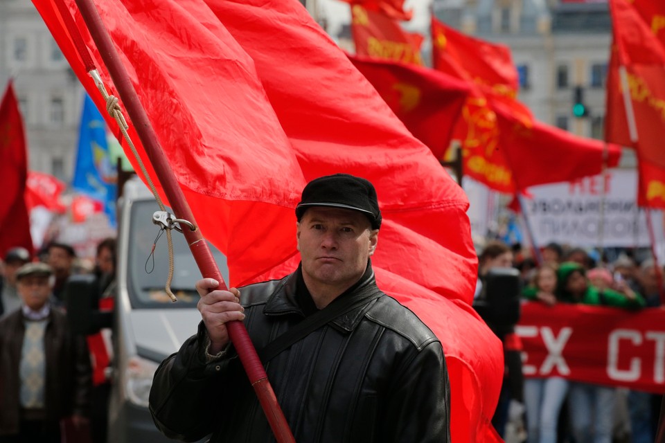 RUSSIA LABOR DAY (May Day demonstration in St. Petersburg)