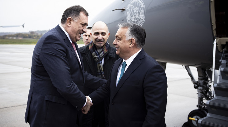 A magyar kormányfő munkaebéden fog tárgyalást folytatni Milorad Dodikkal / Fotó:MTI/Miniszterelnöki Sajtóiroda/Fischer Zoltán