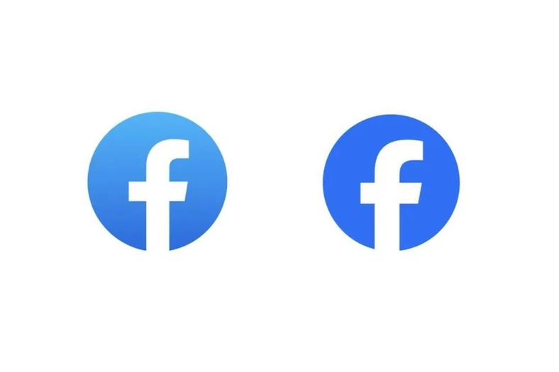Po lewej widać stare logo Facebooka, a po prawej nowej