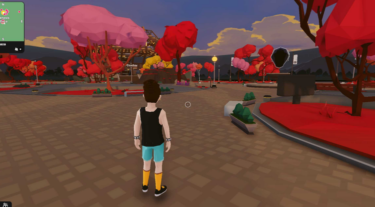 Pillanatkép a Decentraland VR valóságából