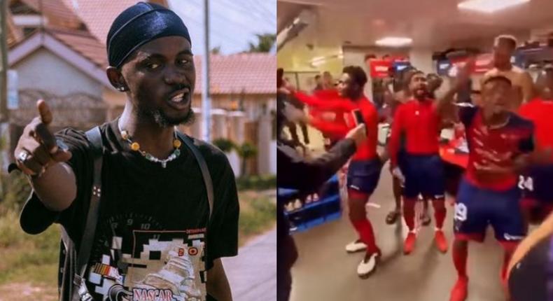 Video: Black Sherif goes global as players of Ligue 1 club jam to his ‘second sermon’ 