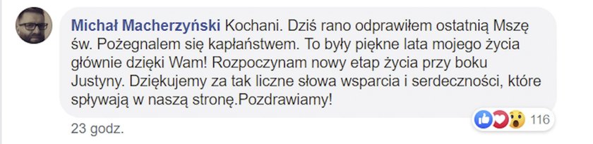 Ksiądz zostawił kościół dla kobiety