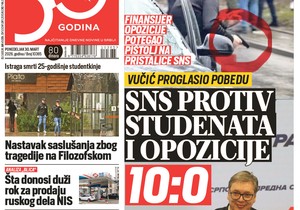 Blic naslovna strana za 30.03