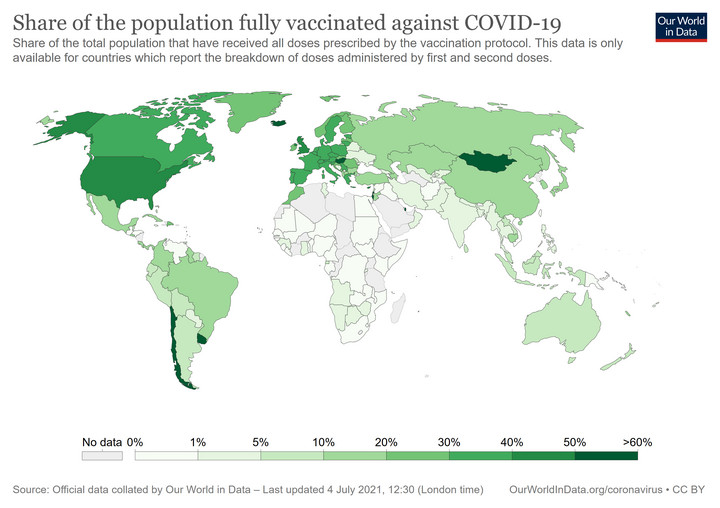 Odsetek populacji w pełni zaszczepionych przeciwko COVID-19