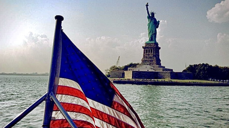 Statua Wolności na wyspie Liberty Island w regionie Nowego Jorku