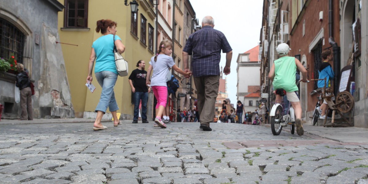 Bruk na Starówce w Warszawie