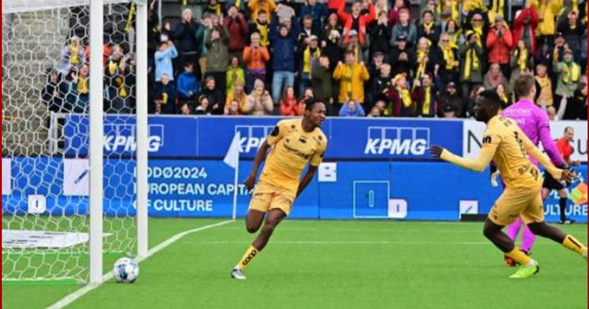 Victoras Okohas Bonifacas pelnė penktąjį Čempionų lygos įvartį Bodo/Glimt komandai įdomiose aštuonių įvarčių rungtynėse su „Linfield“