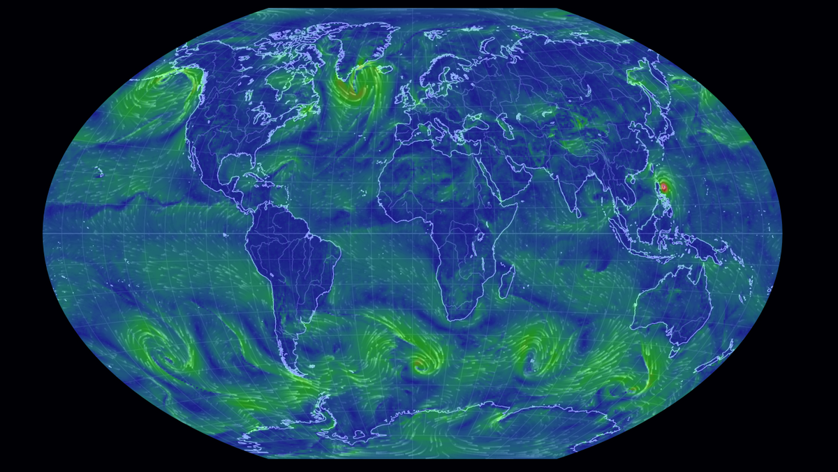 Mapa wiatrów na świecie, Earth Wind Map