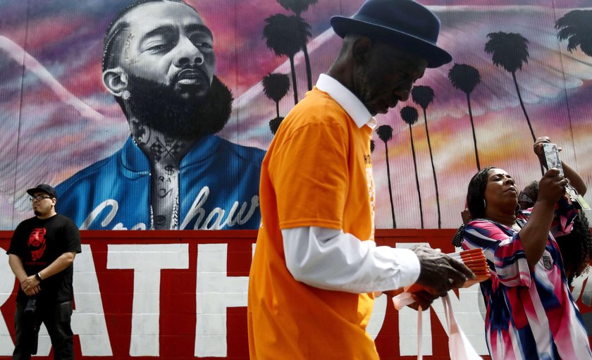 Strzały na pogrzebie Nipsey'a Hussle'a