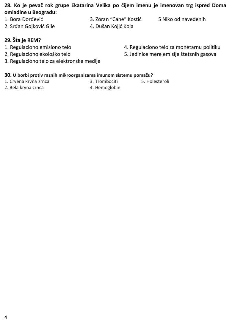 Test opšte informisanosti