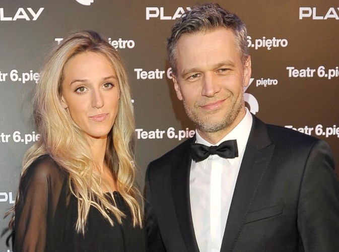 Michał Żebrowski z żoną Aleksandrą