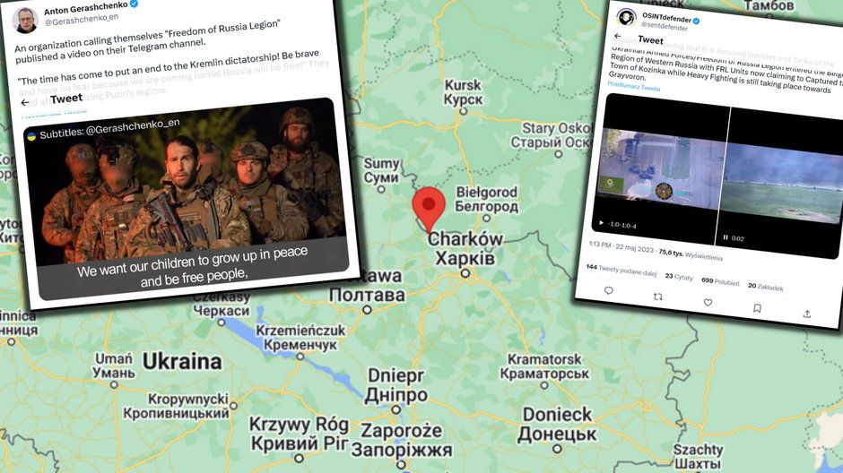 Organizacje, które walczą po stronie ukraińskiej zaatakowały posterunki graniczne w rosyjskim obwodzie biełgorodzkim