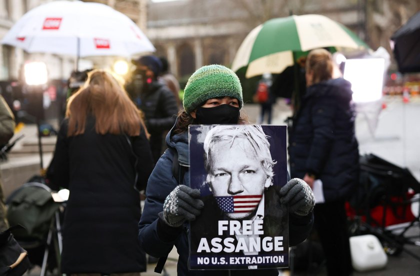 WikiLeaks founder Assange at the Old Bailey, the Central Criminal Court, in London