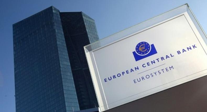 The European Central Bank (ECB) is based in Frankfurt, western Germany