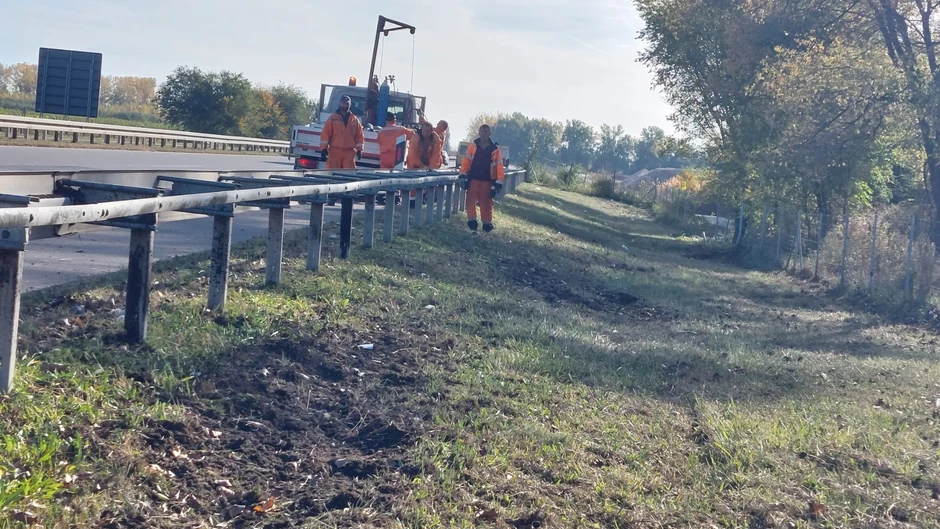 Mesto prevrtanja kombija na putu Novi Sad – Beograd