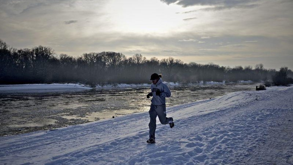 bieganie po śniegu, jogging, zima