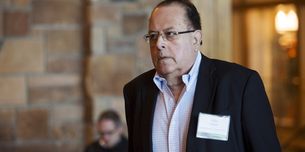 Central Reserve Bank of Peru President Julio Velarde attends the Federal Reserve Bank of Kansas City's annual Jackson Hole Economic Policy Symposium in Jackson Hole, Wyoming, August 28, 2015.