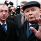 Jarosław Kaczyński i Mariusz Kamiński przed Sejmem