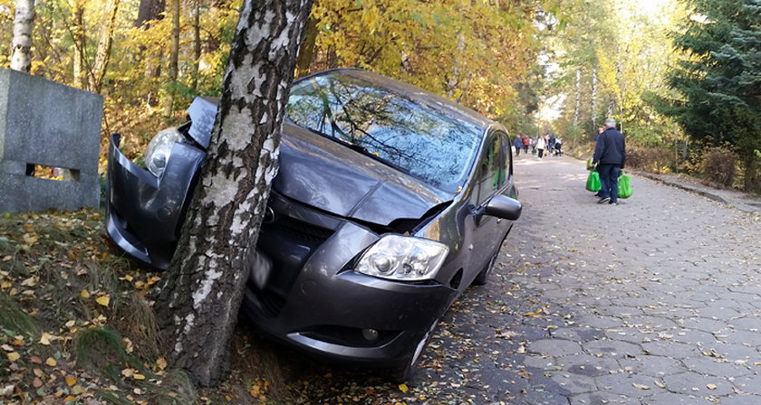 Rajd toyoty po cmentarzu