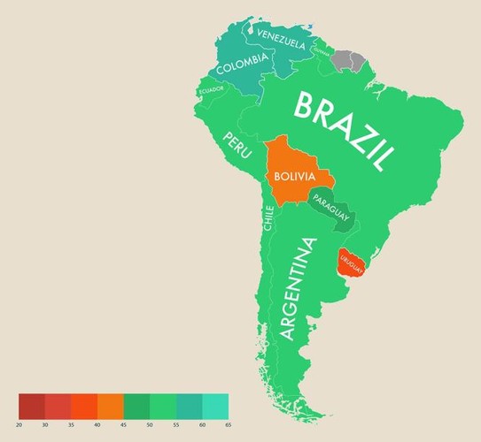 W przeważającej w Ameryce Południowej 