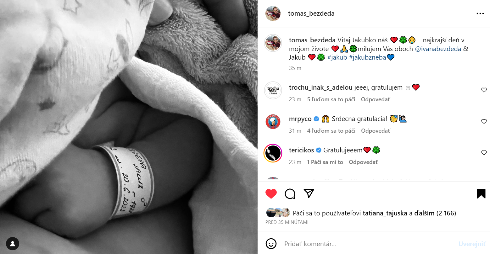 Adela Vinczeová rodičom na Instagrame zagratulovala ako prvá.