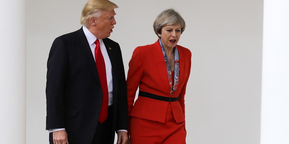 Prezydent USA Donald Trump i premier Wielkiej Brytanii Theresa May