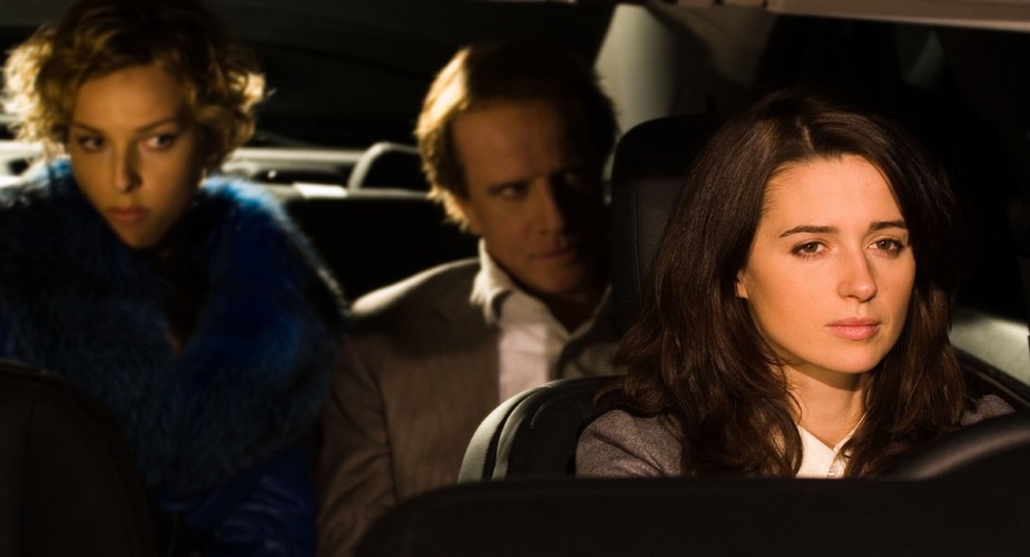 Agnieszka Grochowska, Magdalena Mielcarz i Christopher Lambert w filmie 'Limuzyna'