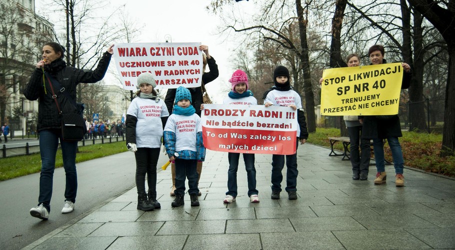 Manifestacja nauczycieli w Warszawie