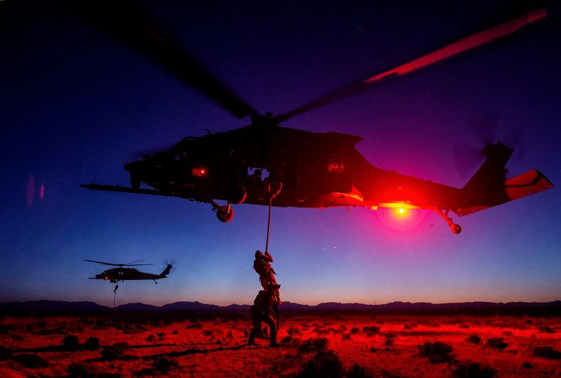 US Air Force 24th Special Tactics Squadron during an exercise at Holloman Air Force Base in New Mexico, April 14, 2014.