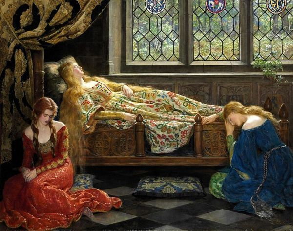 John Collier, Śpiąca Królewna (1921) (domena publiczna)