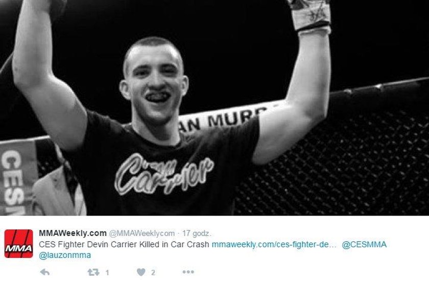 Devin Carrier nie żyje. Zawodnik MMA zginął w wypadku samochodowym