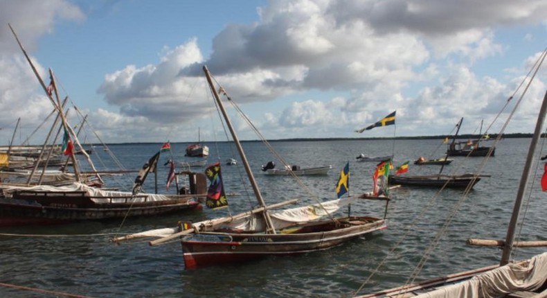 Boats at the Lamu Island.