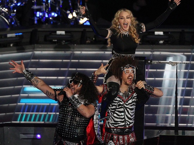 Madonna i panowie z LMFAO na Super Bowl