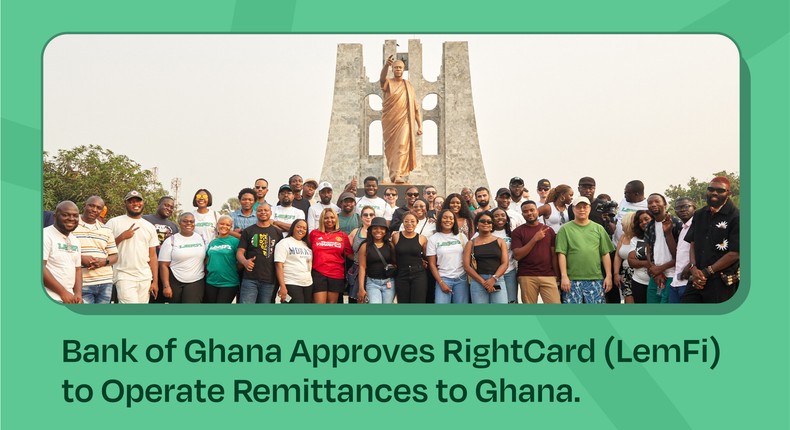 Bank of Ghana approves RightCard (LemFi) to operate remittances to Ghana