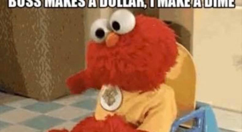 A 15-word meme featuring Sesame Street character Elmo led to a termination and a $150,000 defamation lawsuit.Syma Chowdhry/Twitter
