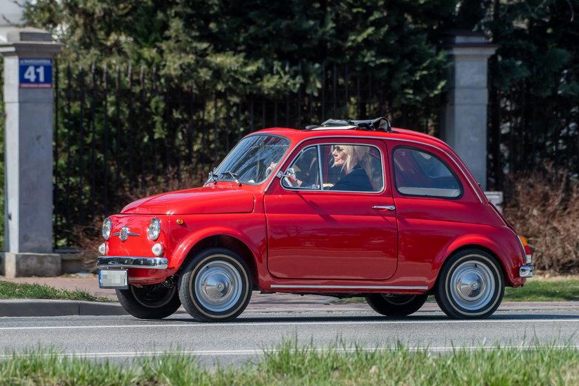 Samochód Agnieszki WoźniakStarak Fiat 500