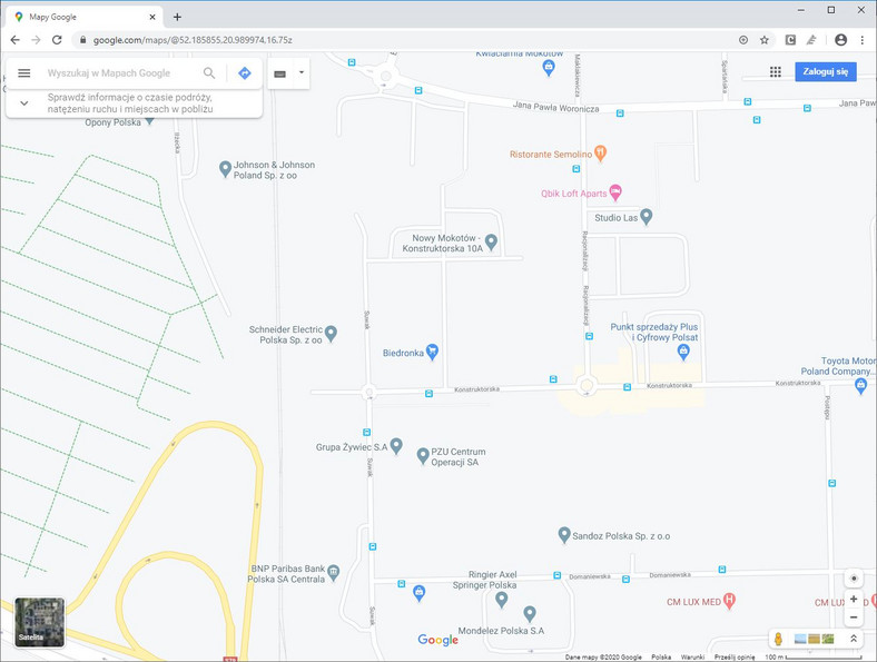 Na komputerze: odnalezienie sklepu na Mapach Google