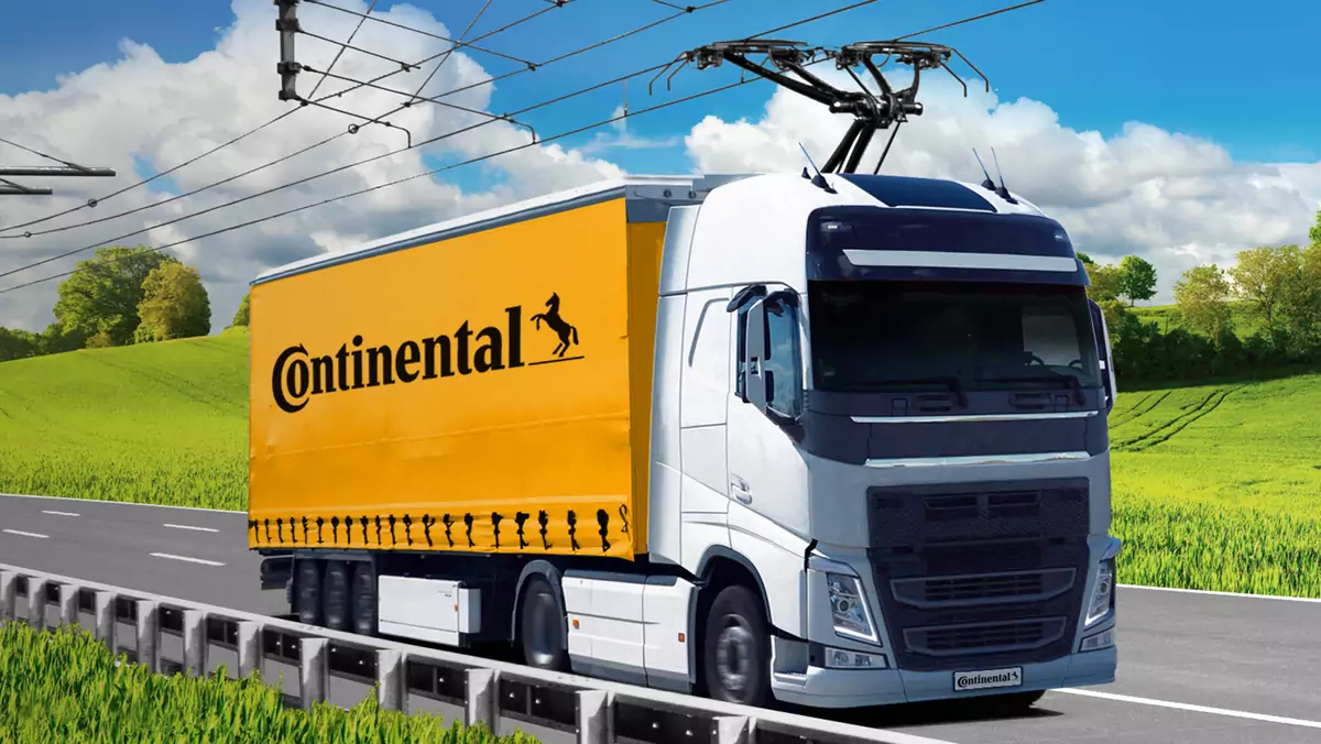 Elektryczna ciężarówka z pantografem Continental i Siemens