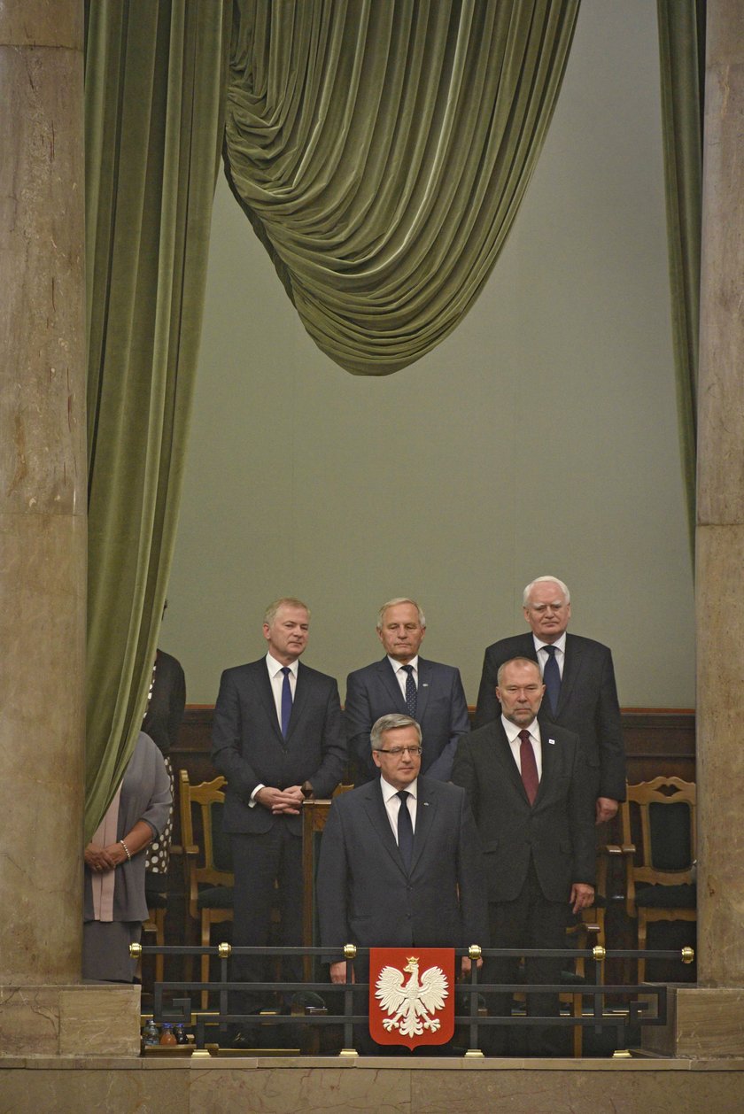 Nieładny gest Komorowskiego po przysiędze Dudy