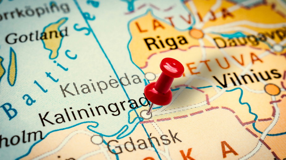 Kaliningrad na mapie Europy 