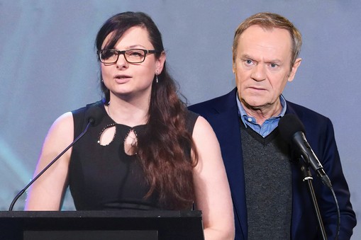 Beata Nowosielska i Donald Tusk