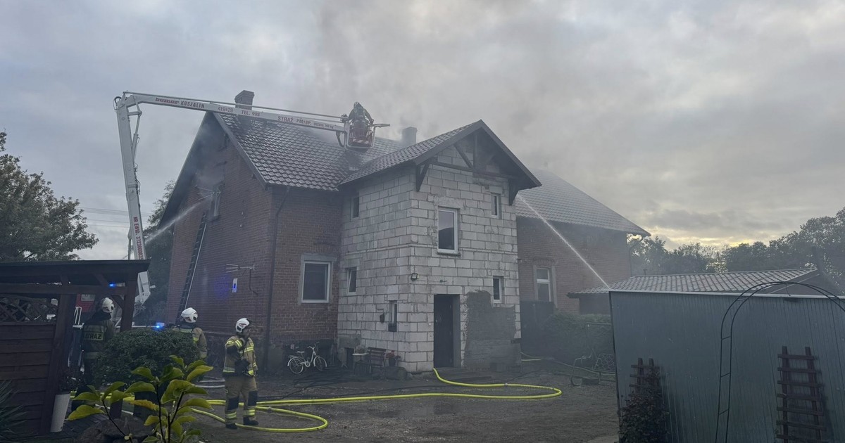 Pożar bliźniaka w Granowie. Dzieci w popłochu uciekały przed ogniem. On nie dał rady