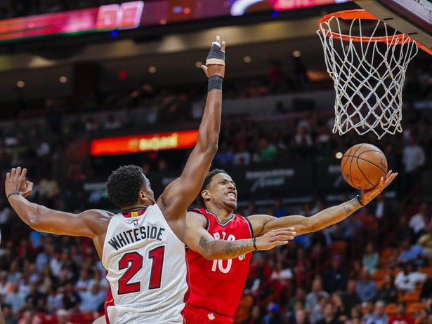 Liga NBA: 40 punktów DeMara DeRozana. Raptors lepsi od Heat